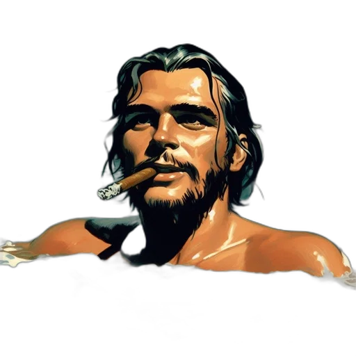 face, sword, weapon, comic book art transparent PNG cut-out