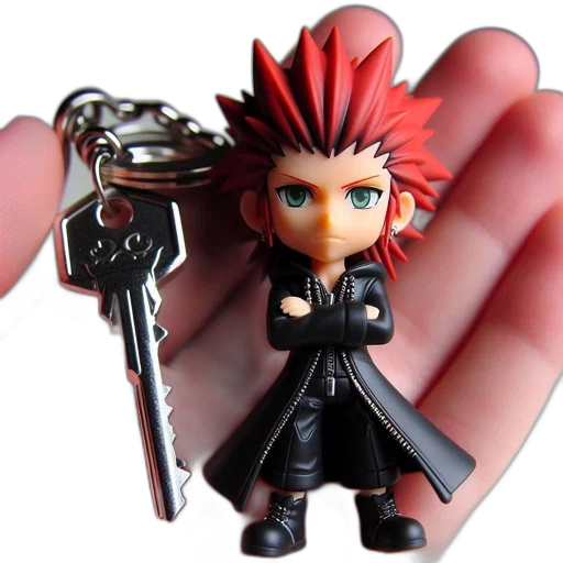 3d render, hand, holding, keychain transparent PNG cut-out