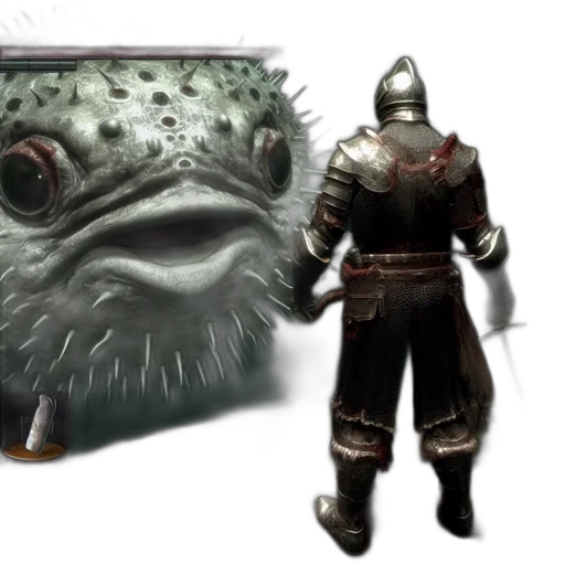 mask, sword, creature, weapon transparent PNG cut-out