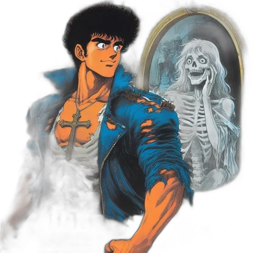 jacket, comic book art, concept art, anime transparent PNG cut-out
