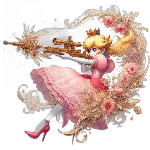 weapon, staff, crown, dress transparent PNG cut-out