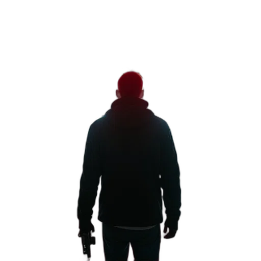 jacket, staff, robot, face transparent PNG cut-out
