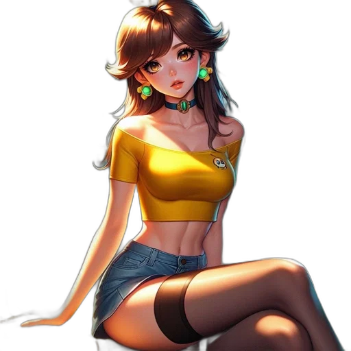dress, staff, flower, pixel art transparent PNG cut-out