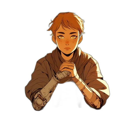 staff, weapon, creature, jacket transparent PNG cut-out