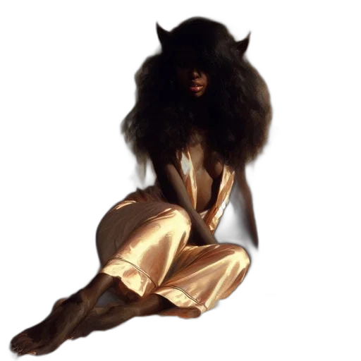 hair, dress, creature, mask transparent PNG cut-out