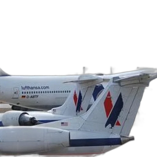 3d render, two, airplanes, blue transparent PNG cut-out