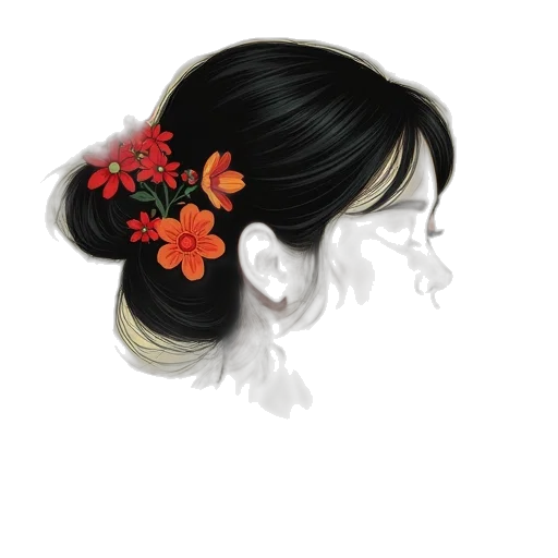 flower, crown, face, jewelry transparent PNG cut-out