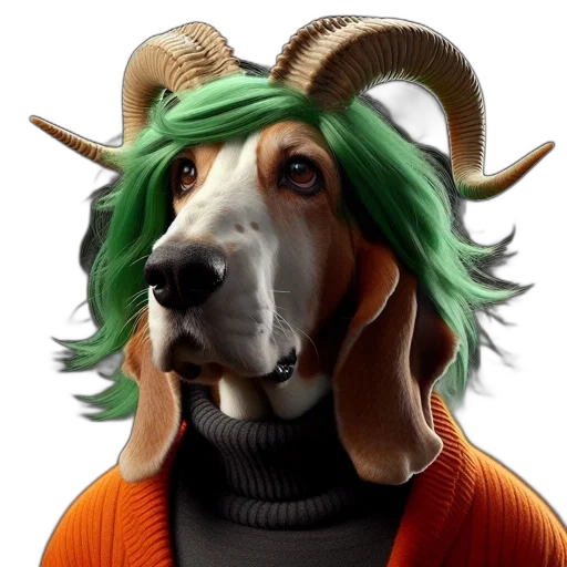 animal, hat, staff, mask transparent PNG cut-out