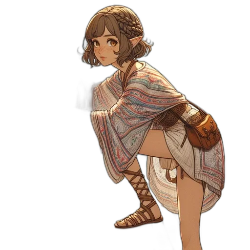 dress, staff, concept art, fantasy art transparent PNG cut-out
