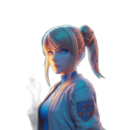 staff, jacket, face, weapon transparent PNG cut-out