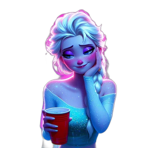 dress, face, vaporwave, concept art transparent PNG cut-out