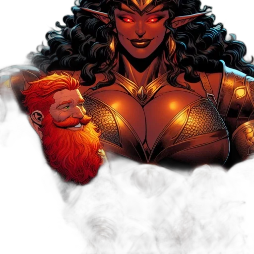 comic book art, concept art, fantasy art, fire transparent PNG cut-out