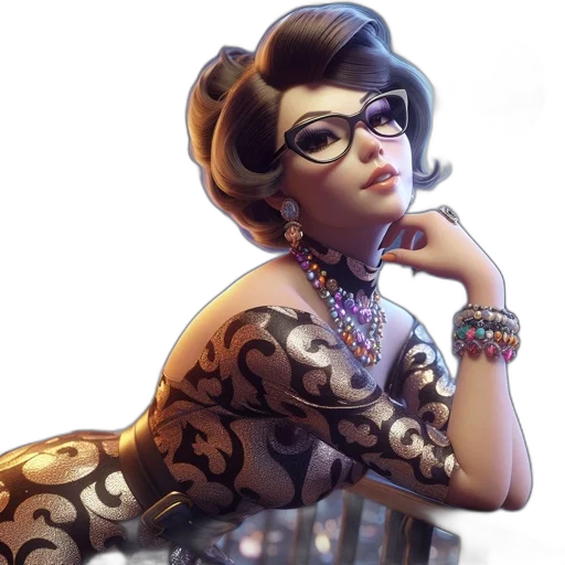 dress, jewelry, fantasy art, concept art transparent PNG cut-out