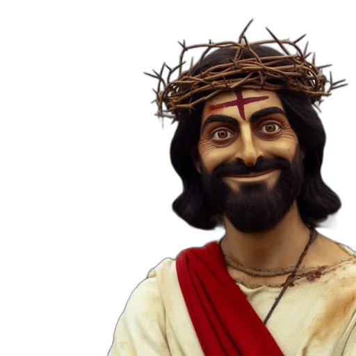 face, crown, mask, 3d render transparent PNG cut-out