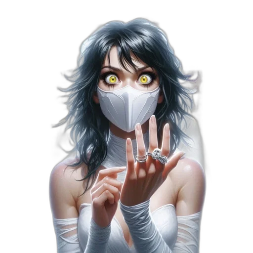 mask, face, concept art, comic book art transparent PNG cut-out