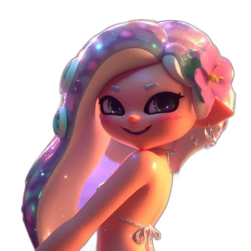 dress, staff, crown, creature transparent PNG cut-out