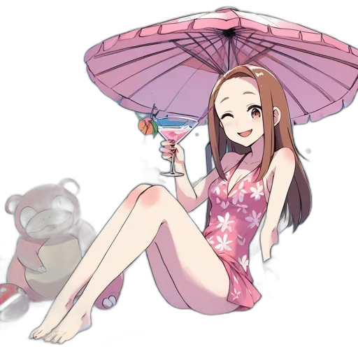 umbrella, dress, staff, anime transparent PNG cut-out