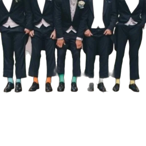 jacket, staff, shoes, monochrome transparent PNG cut-out