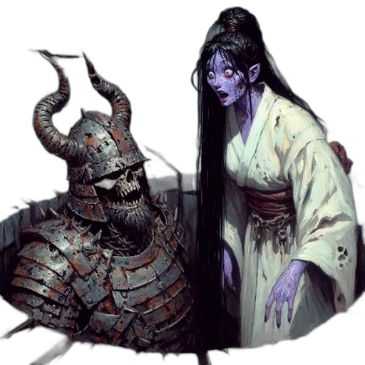 mask, dragon, creature, staff transparent PNG cut-out