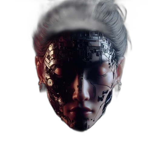 mask, face, robot, crown transparent PNG cut-out