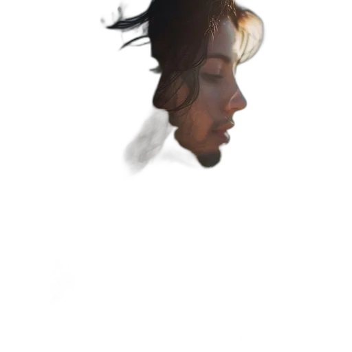 face, hair, mask, crown transparent PNG cut-out