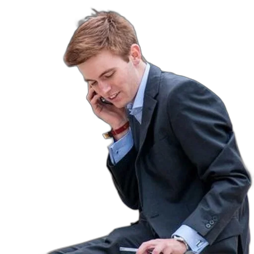 staff, jacket, face, shoes transparent PNG cut-out