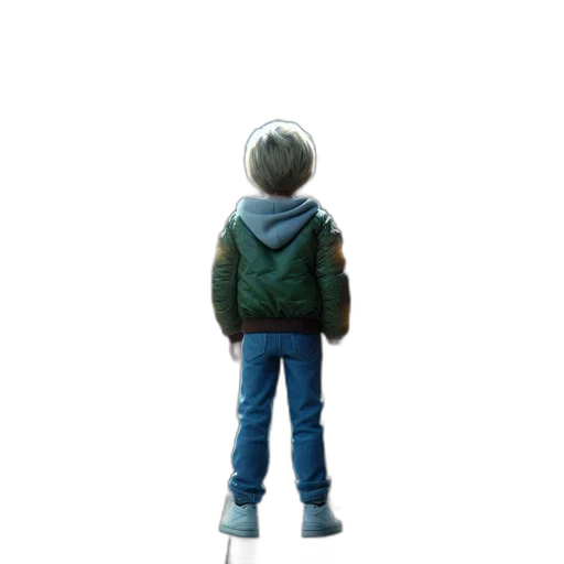 jacket, robot, hat, staff transparent PNG cut-out