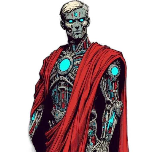 robot, comic book art, concept art, cyberpunk transparent PNG cut-out