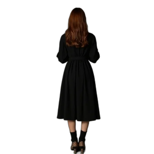 dress, staff, jacket, hair transparent PNG cut-out