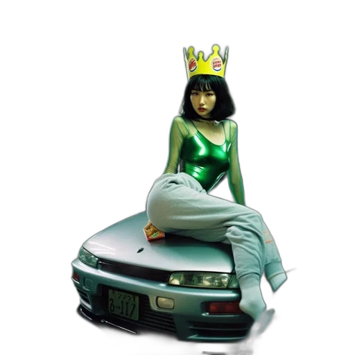 car, crown, robot, concept art transparent PNG cut-out