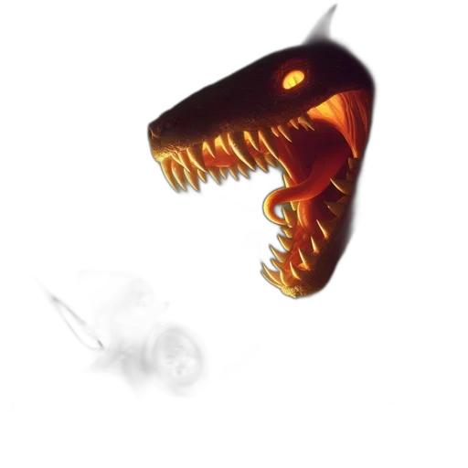dragon, creature, weapon, staff transparent PNG cut-out