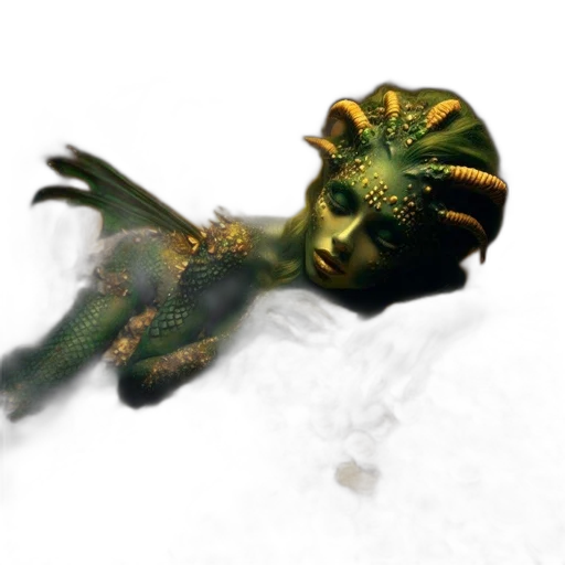 dragon, creature, mask, crown transparent PNG cut-out