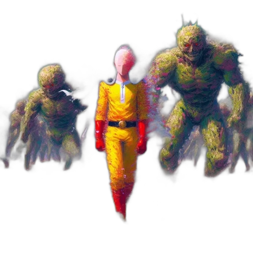 robot, creature, staff, jacket transparent PNG cut-out