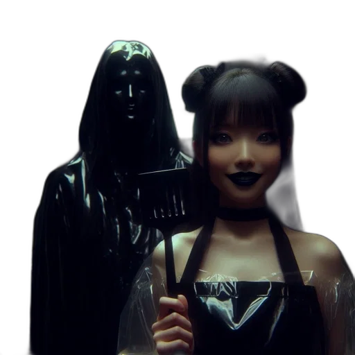 cyberpunk, 3d render, vaporwave, outer space transparent PNG cut-out