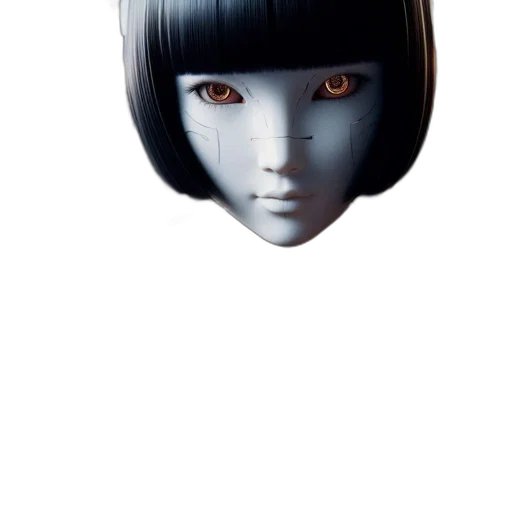 robot, mask, face, hair transparent PNG cut-out