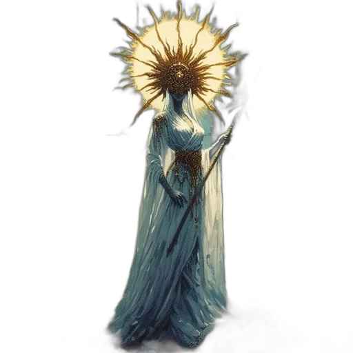 dress, crown, staff, sword transparent PNG cut-out