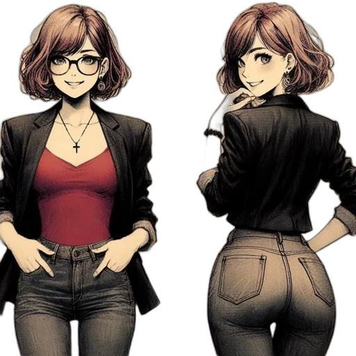 jacket, concept art, cartoon, anime transparent PNG cut-out