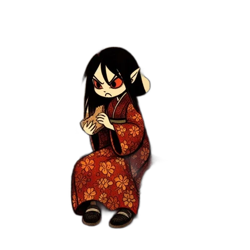 dress, staff, mask, creature transparent PNG cut-out