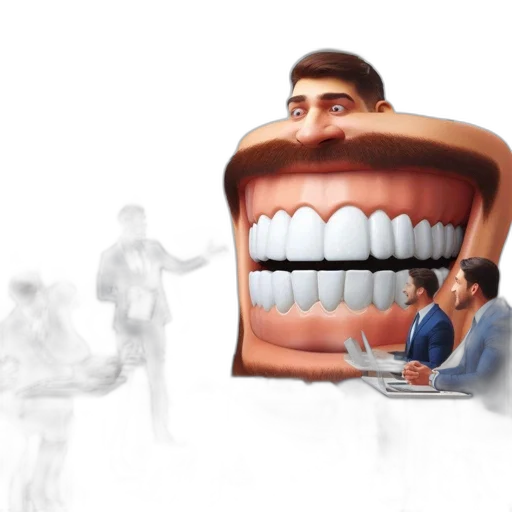 face, mask, 3d render, concept art transparent PNG cut-out