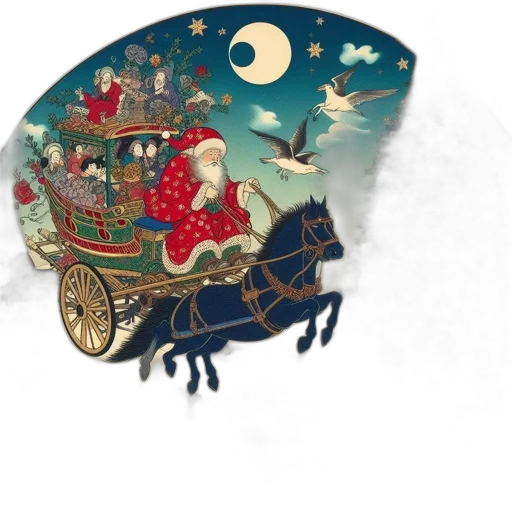 concept art, fantasy art, image, santa transparent PNG cut-out
