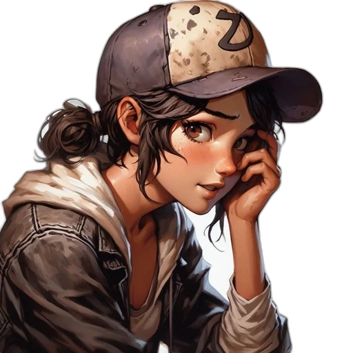 hat, face, jacket, staff transparent PNG cut-out