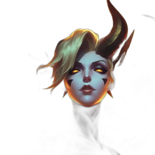 face, mask, staff, fantasy art transparent PNG cut-out