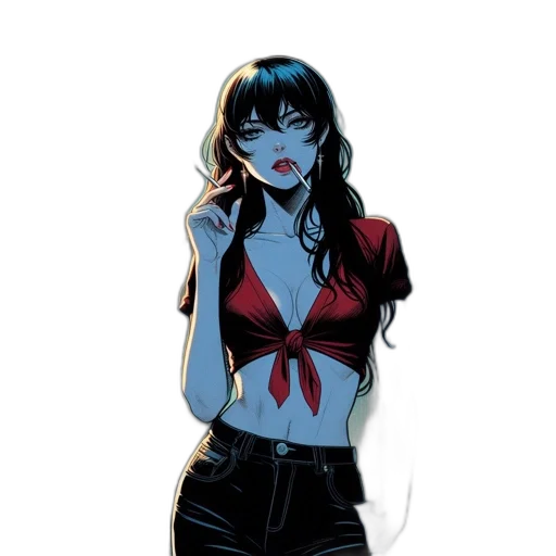 comic book art, concept art, cartoon, anime transparent PNG cut-out