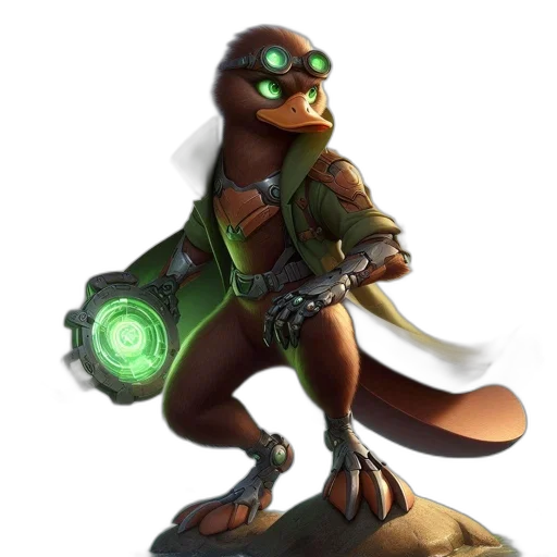 staff, weapon, animal, robot transparent PNG cut-out