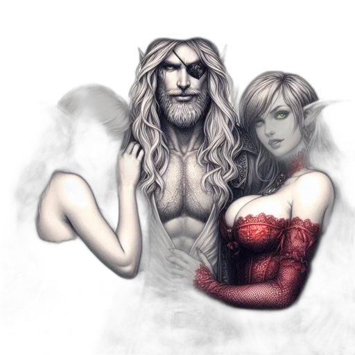 fantasy art, concept art, comic book art, watercolor transparent PNG cut-out