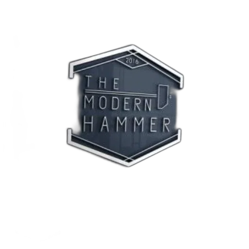 3d render, modern, hammer, logo transparent PNG cut-out