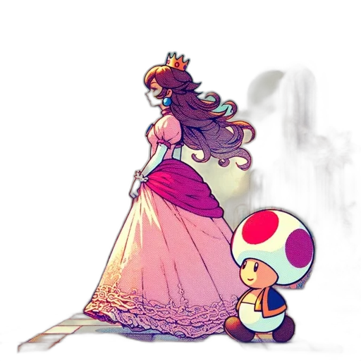 dress, crown, concept art, pixel art transparent PNG cut-out