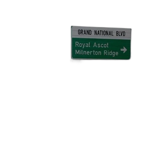 3d render, city street, sign, grand transparent PNG cut-out