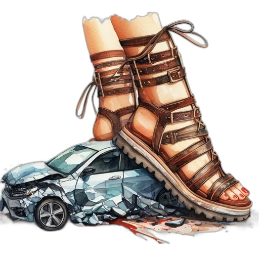 car, shoes, weapon, dress transparent PNG cut-out