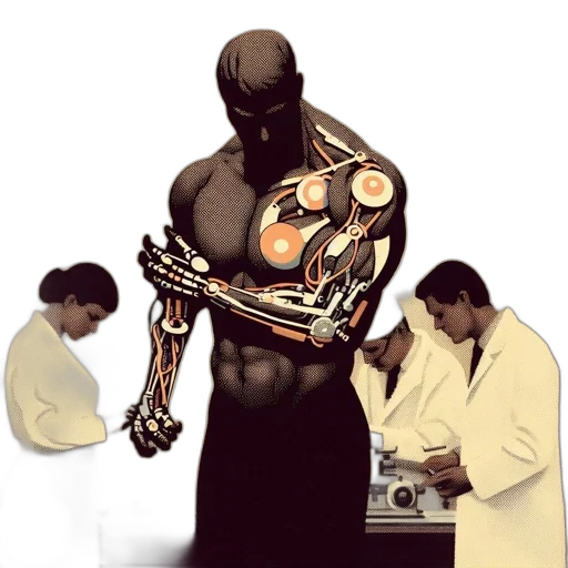 robot, jewelry, cyberpunk, concept art transparent PNG cut-out